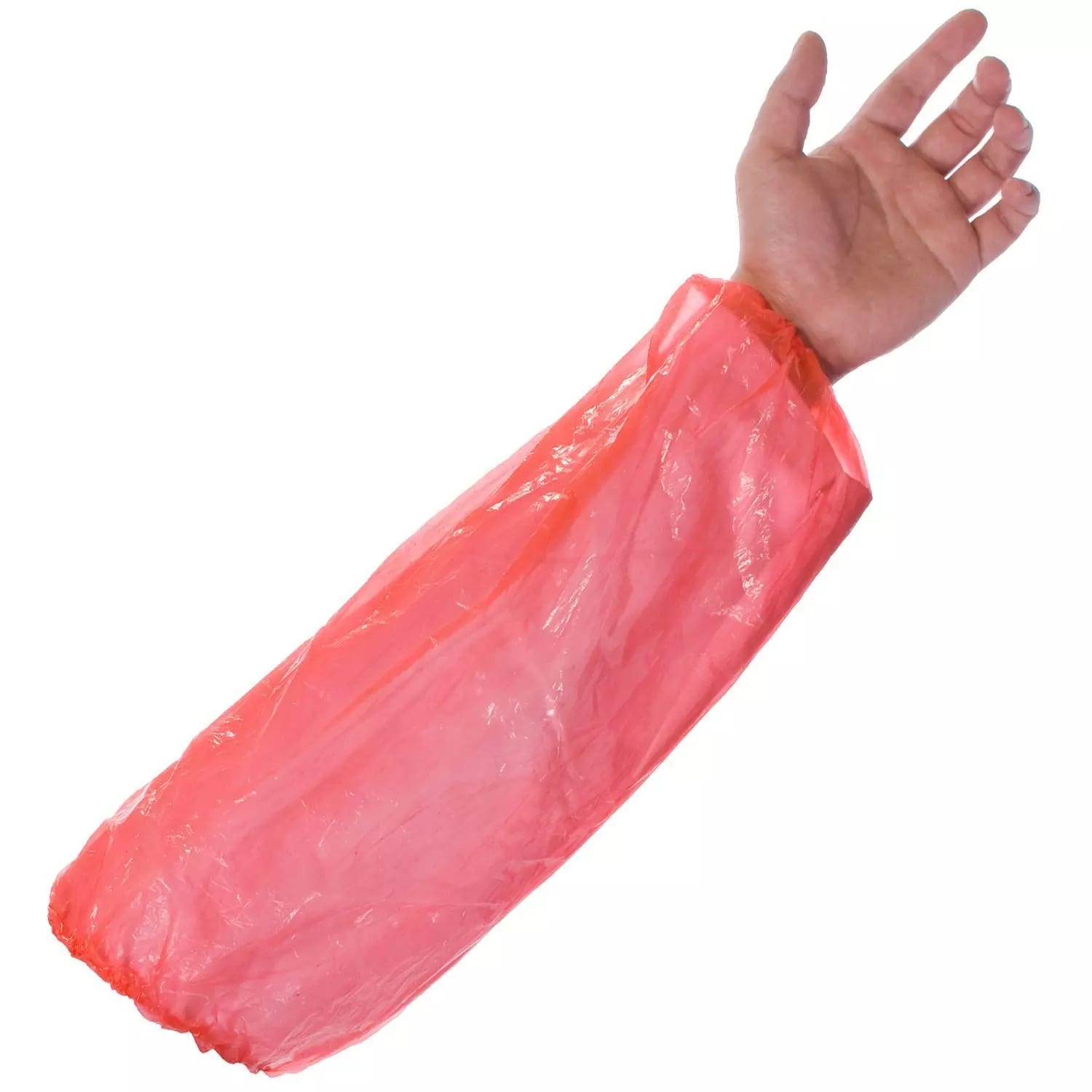 Supertouch Economy PE Disposable Oversleeves - 2000 Pieces - Red