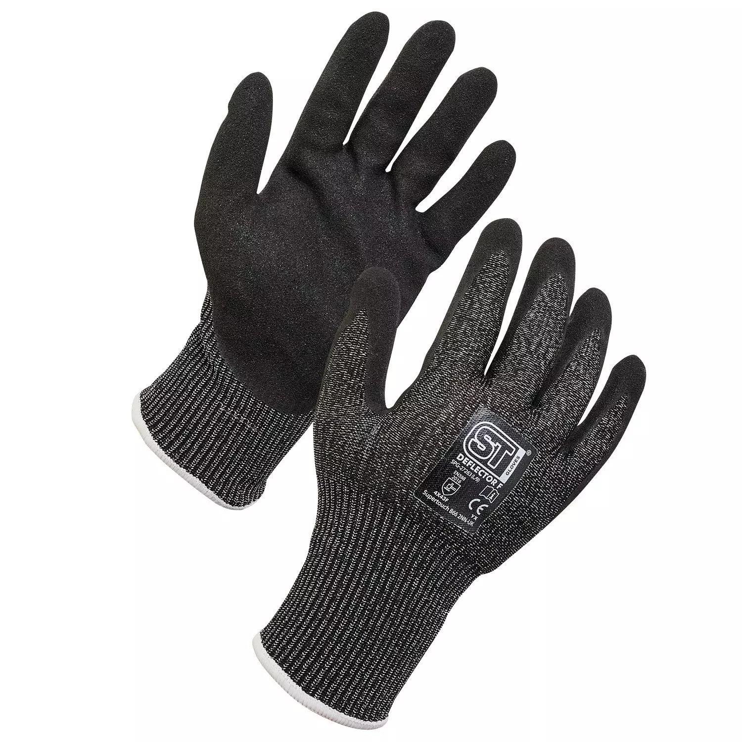 Supertouch Supertouch F S/7 Work Gloves - Black - 120 Pairs in Black