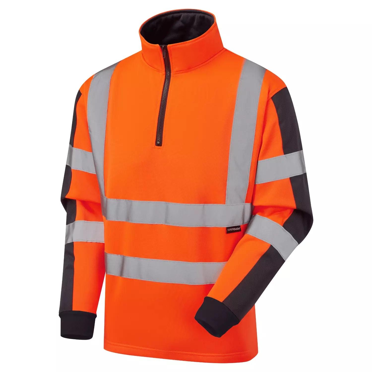 Supertouch Supertouch Hi Vis 2-Tone Rugby Shirt - Orange in Orange