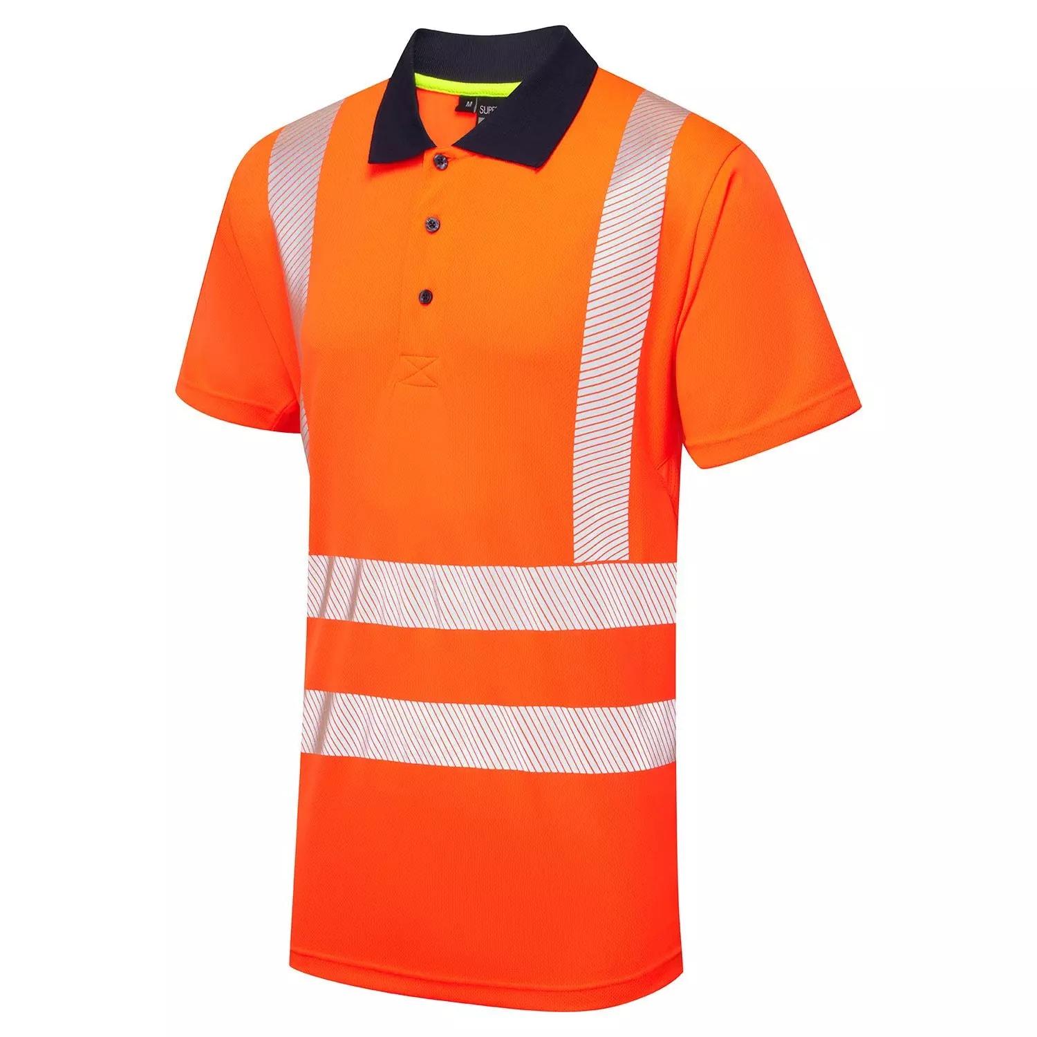Supertouch Hi Vis Eco Coolmax S/S Polo - Orange