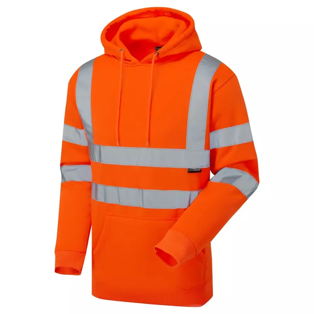 Supertouch Hi Vis Hooded Sweatshirt - Orange