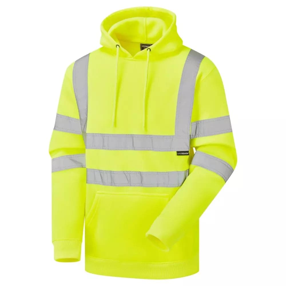 Supertouch Hi Vis Hooded Sweatshirt - Yellow