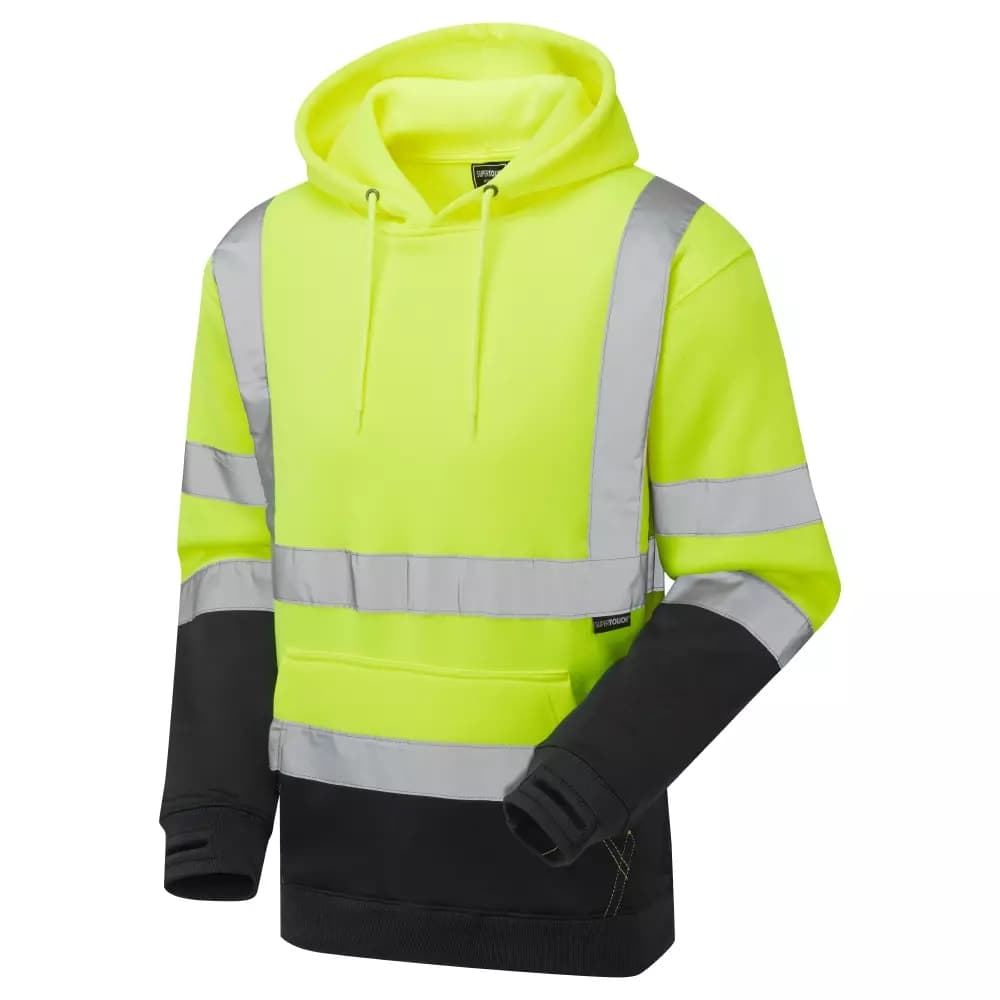 Supertouch Hi Vis Hoodie - Yellow Navy