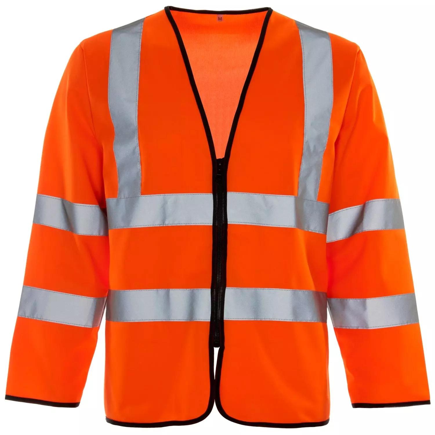 Supertouch Hi Vis Long Sleeved Vest - Zip - Orange