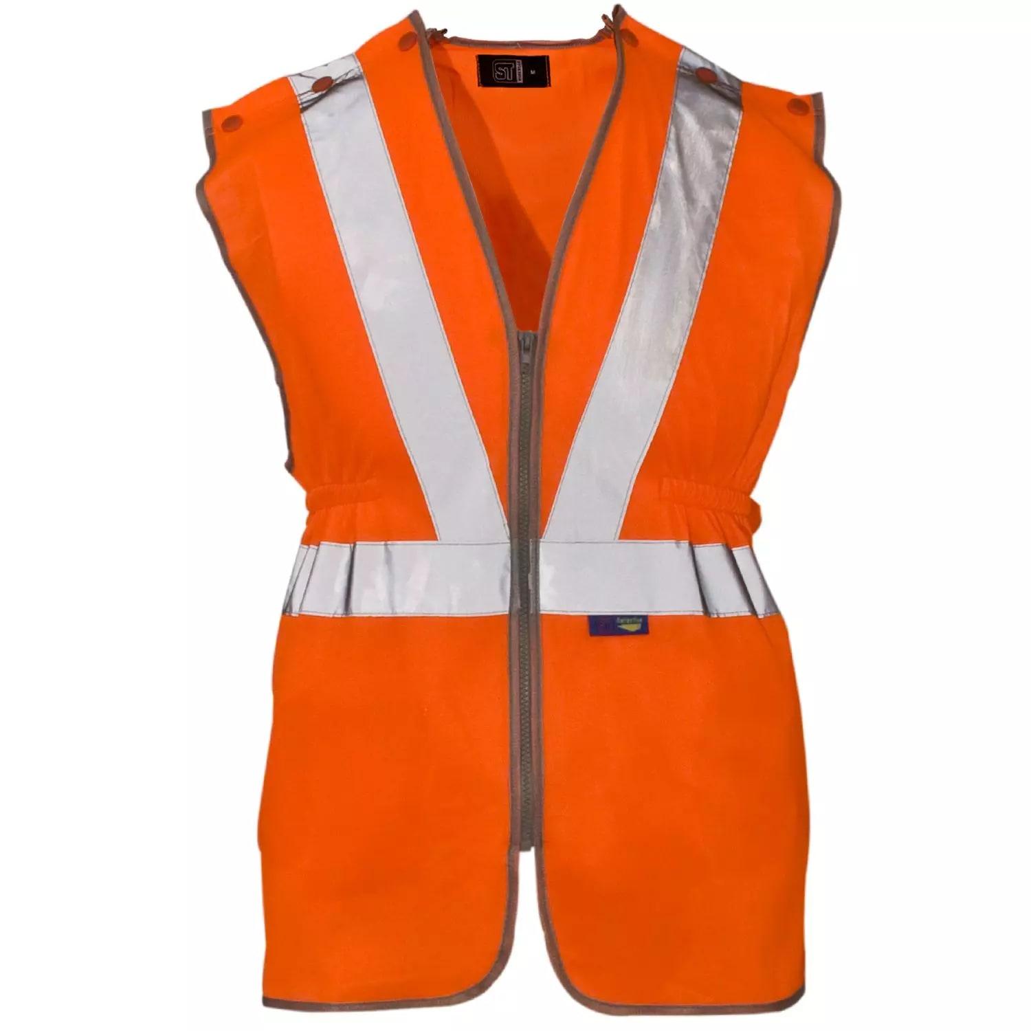 Supertouch Supertouch Hi Vis Polyester Long Tracker Vest - Orange in Orange