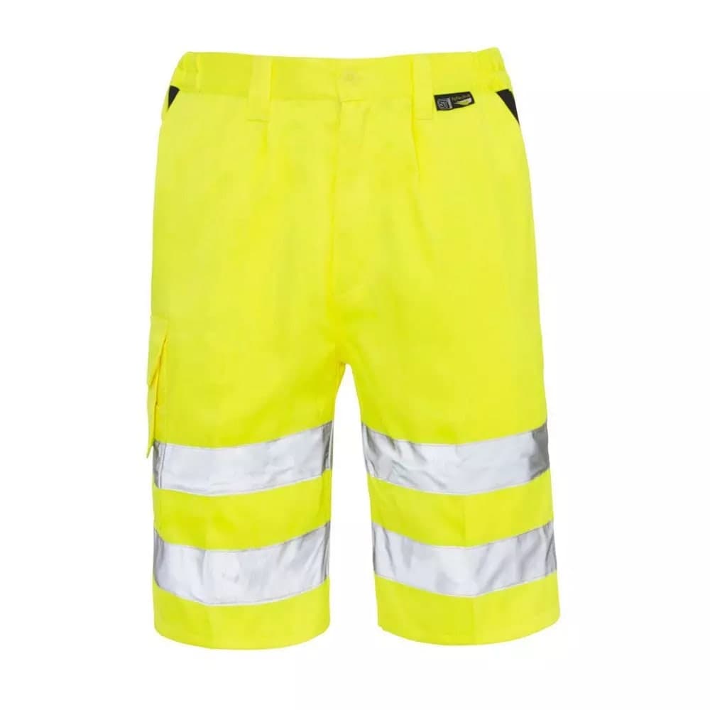 Supertouch Supertouch Hi Vis Shorts - Yellow in Yellow