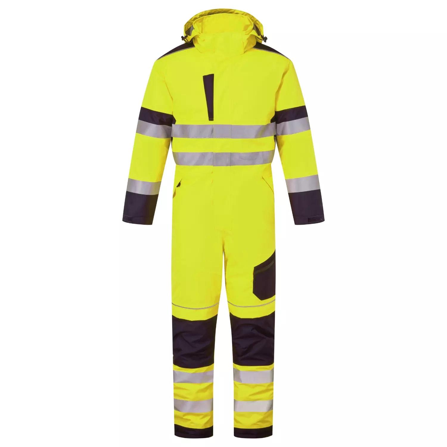 Supertouch Supertouch Hi Vis System Thermal Waterproof Coverall - Yellow Navy in Yellow Navy