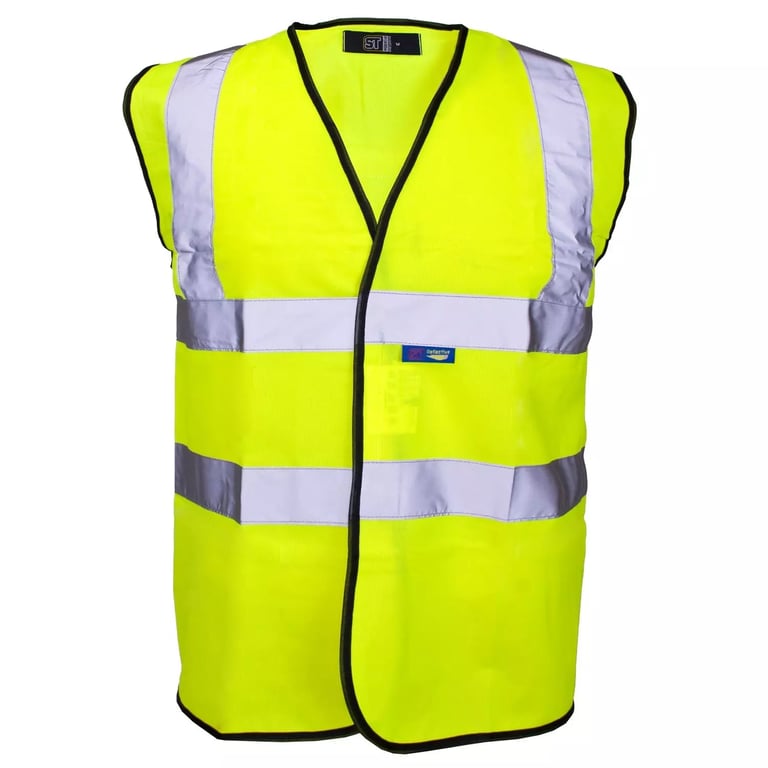 Supertouch Hi Vis Vest - Binding Velcro - Yellow