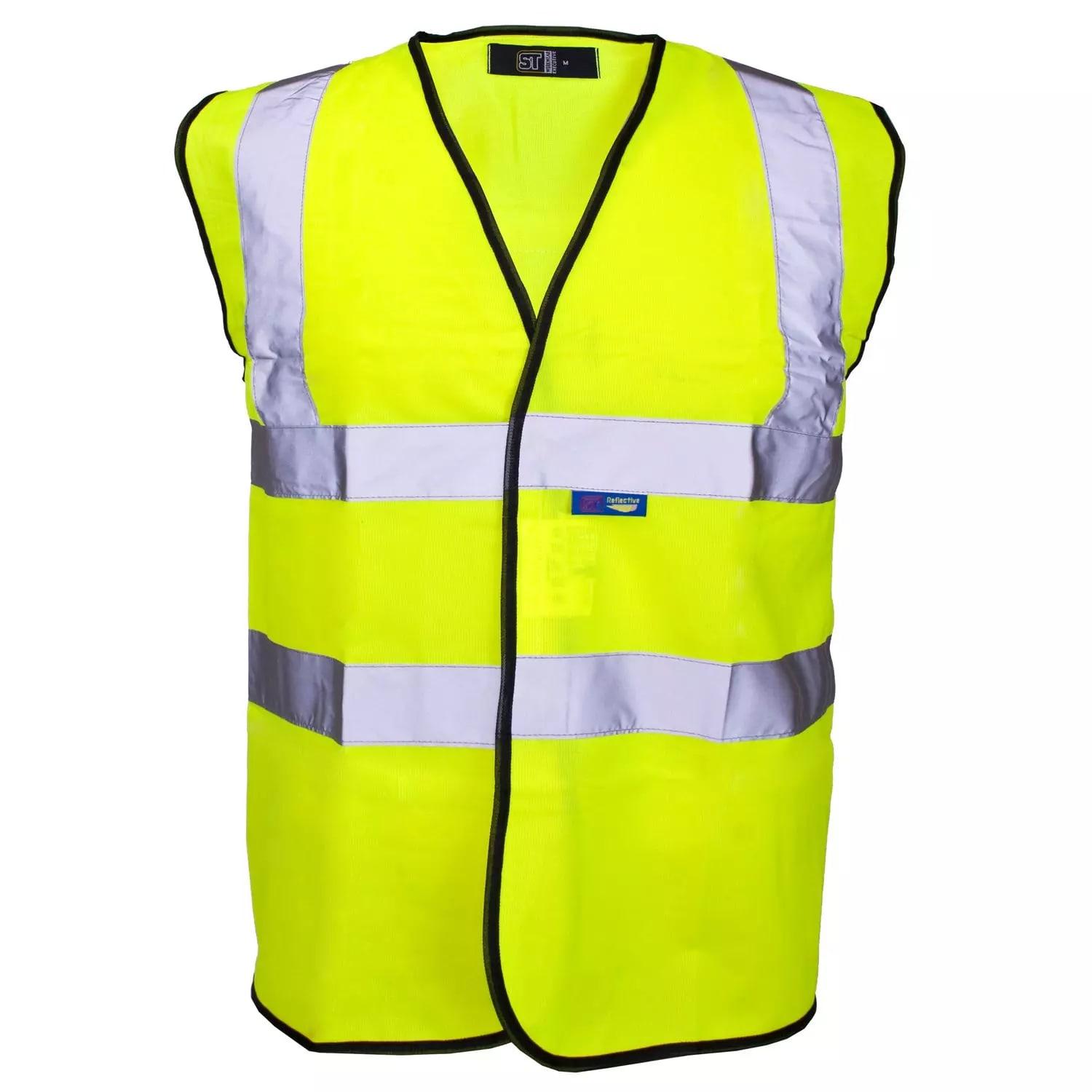 Supertouch Hi Vis Vest - Binding Velcro - Yellow