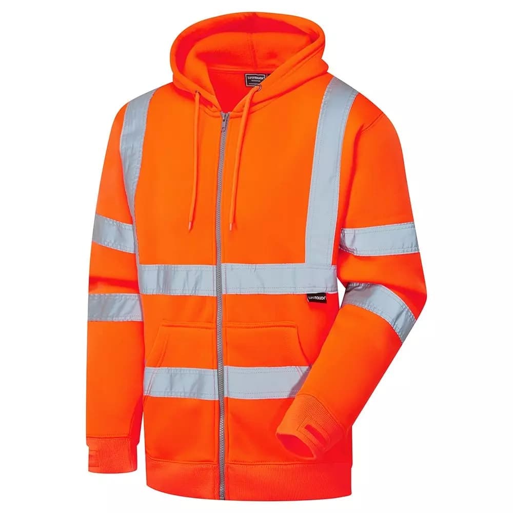 Supertouch Hi Vis Zipped Hoodie - Orange