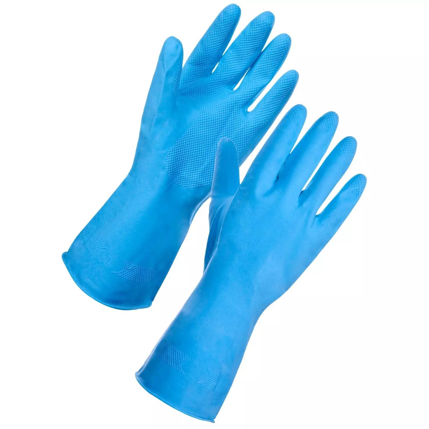 Supertouch Household Latex Work Gloves - Blue - 120 Pairs
