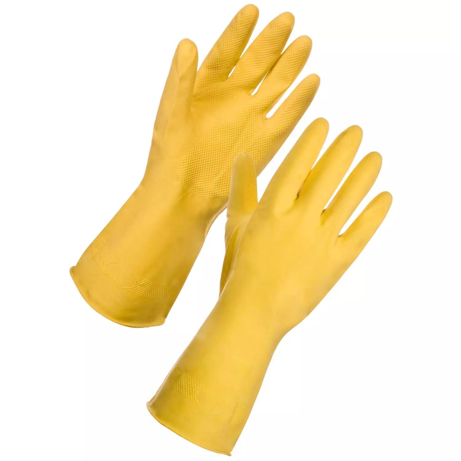 Supertouch Household Latex Work Gloves - Yellow - 120 Pairs