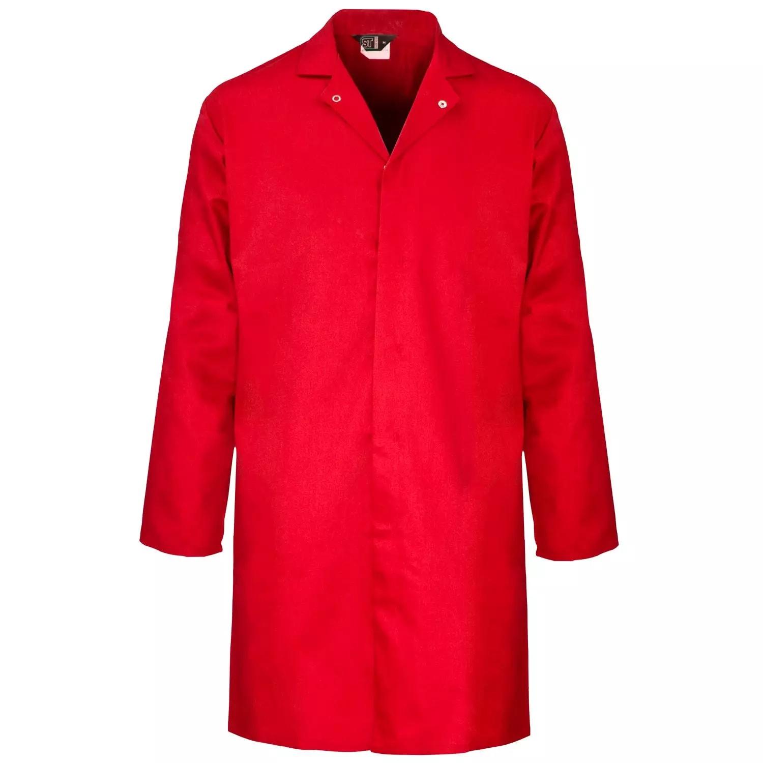 Supertouch Polycotton Food Coat Work Coveralls - Red