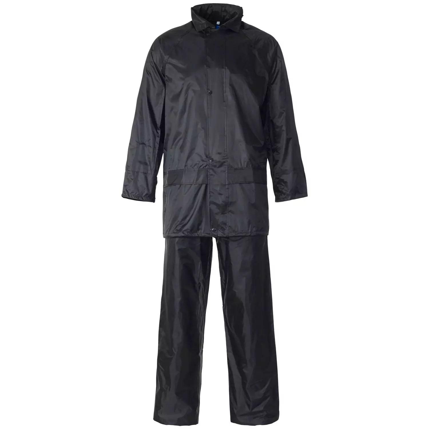 Supertouch Polyester/PVC Rainsuit Work Coveralls - Black