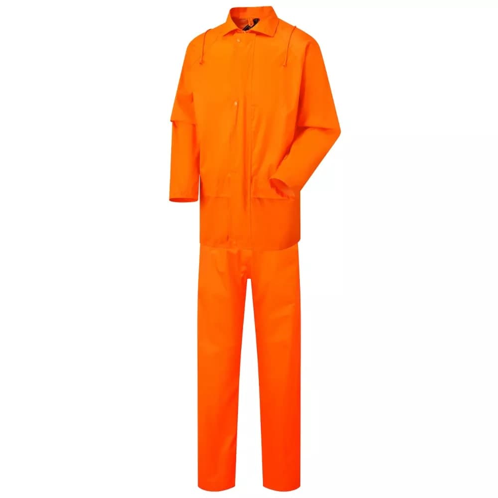 Supertouch Polyester/PVC Rainsuit Work Coveralls - Orange