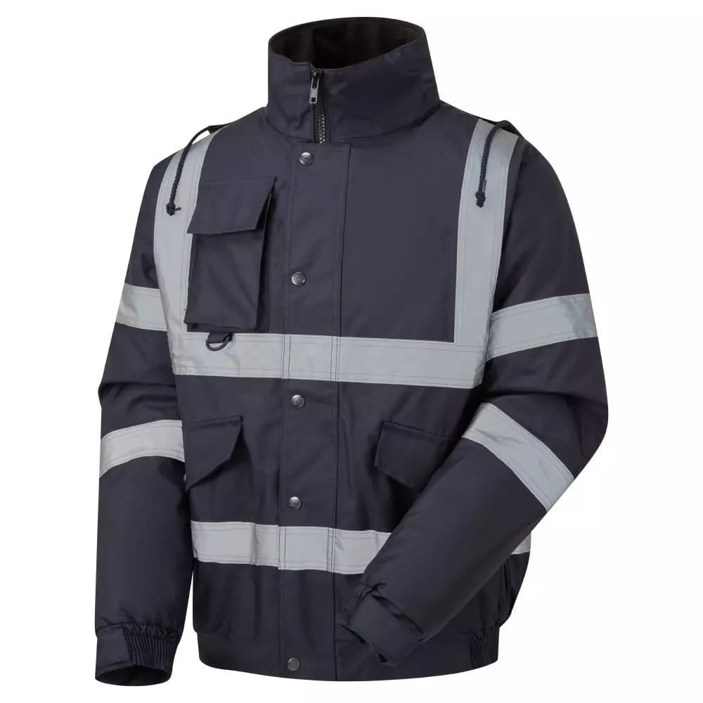 Supertouch Supertouch Security Bomber Work Jacket With Tape - Navy in Navy