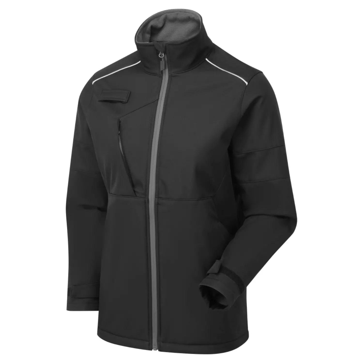 Supertouch System Eco Softshell Womens Work Jacket - Black Grey