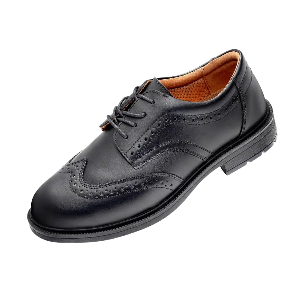 Warrior Warrior Brogue Work Shoes - Black in Black