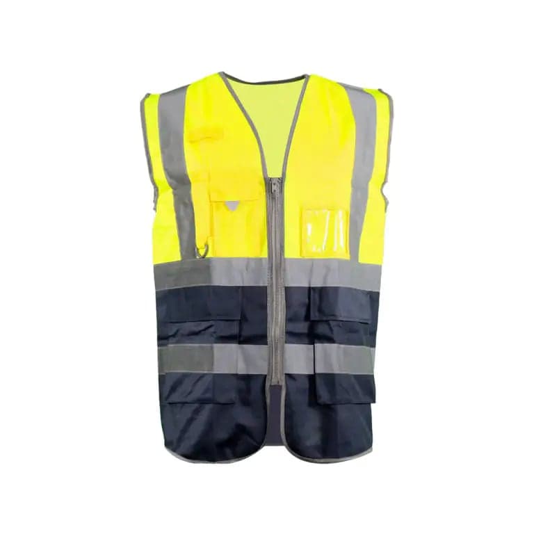 Warrior Warrior DWHV28YN Yel/Navy Hi Vis Exec W/Coat - Black in Navy/Yellow