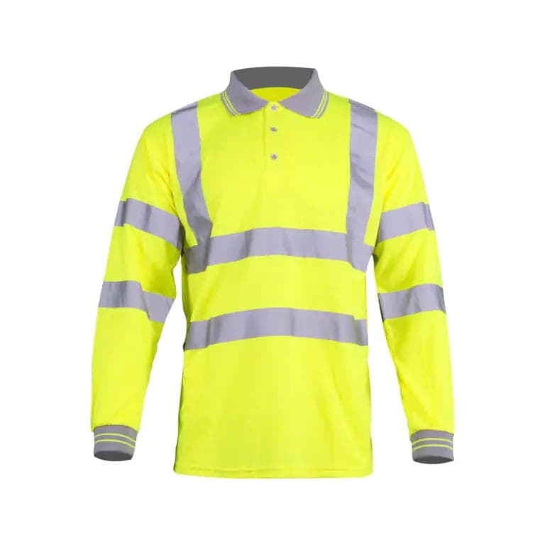 Warrior Hi Vis L/Sleeves Work Polo