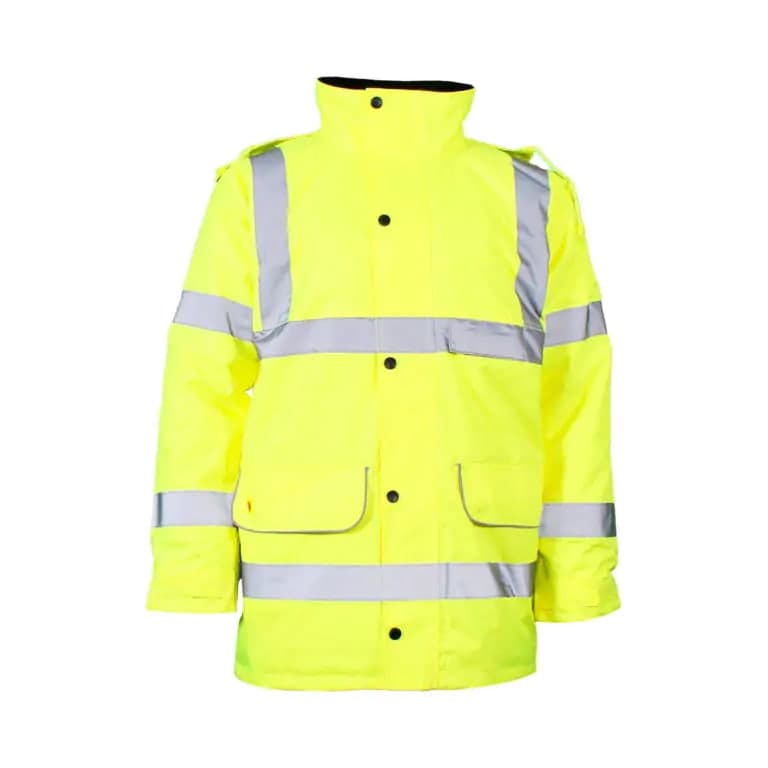 Warrior Hi Vis Traffic Jackets - Fleece Lined Work Hoodie