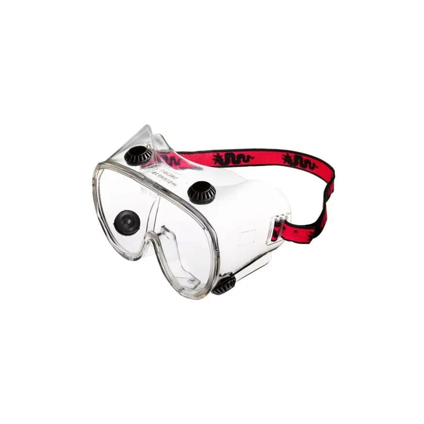 Warrior Indirect-Vent Goggles Safety Goggles - Clear Red - Pack of 12