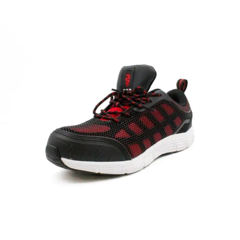 Warrior Light Weight Kpu/Mesh Work Trainers - Red