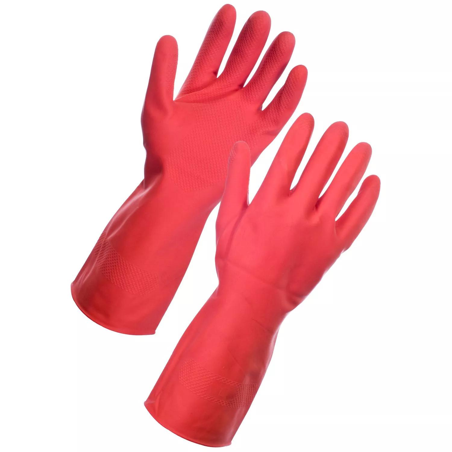 Supertouch Supertouch Household Latex Work Gloves - Red - 120 Pairs in Red