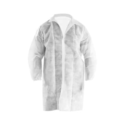 Warrior 60001s Disposable Lab Coat Small - White