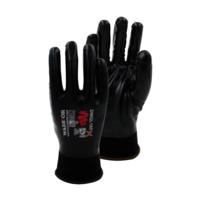 Warrior Nitrile Work Gloves - 120 Pairs - Black