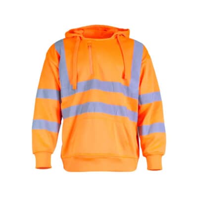 Warrior Hi Vis Hood Pull Sweat Work Hoodie