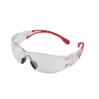 Supertouch Tegula Safety Glasses - Clear - Red Frame - Pack of 12