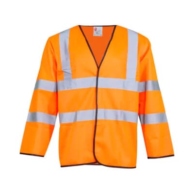 Warrior Hi Vis L/S W/Coat Vest - Orange