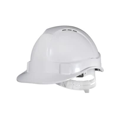 Warrior Plastic Harness Helmet - Vented - White