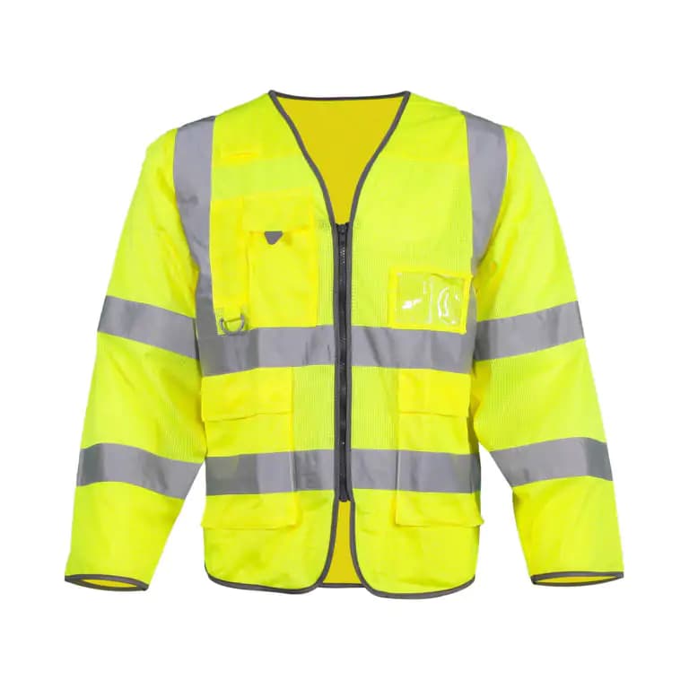 Warrior Warrior Yellow Hi Vis Exec W/Coat - Black in Yellow