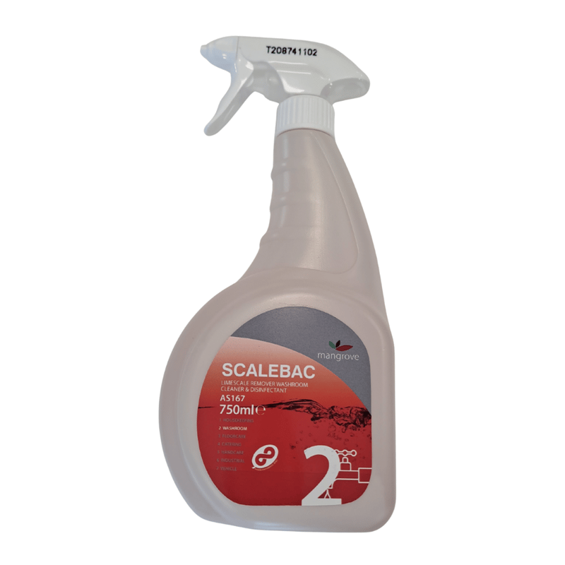 Pack of 6 Clena Scalebac Foaming Limescale Remover, Washroom Cleaner & Disinfectant 750ml