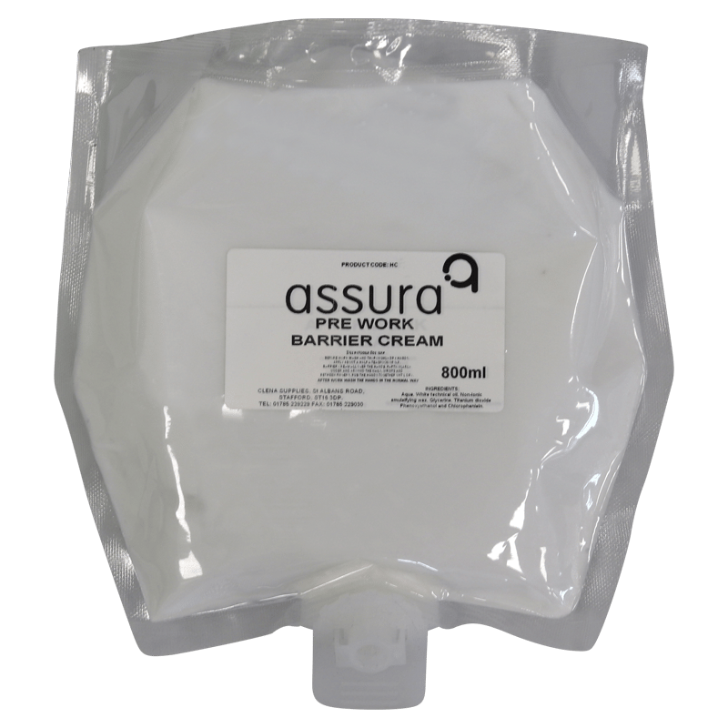 Pack of 6 Assura Pre Work Universal Barrier Cream 800ml