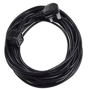 10m Cable, 2 Pin Plug - Black Cable