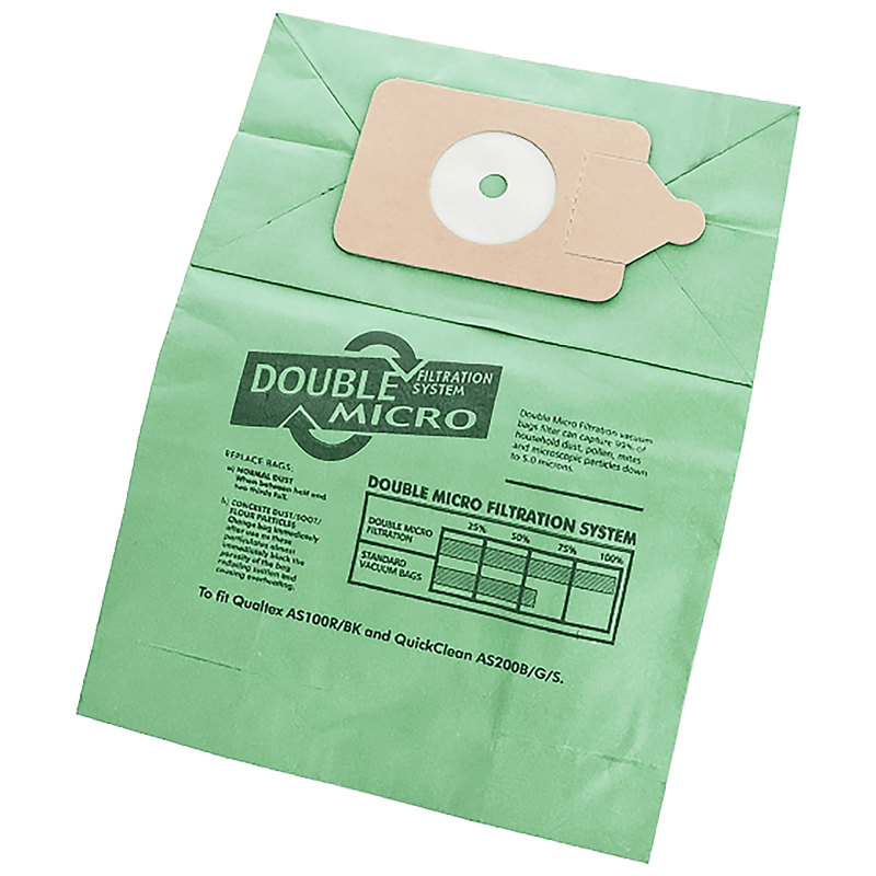Pack of 10 Clena Paper Dust Bags For Tub Vacuums 32mm Fitting