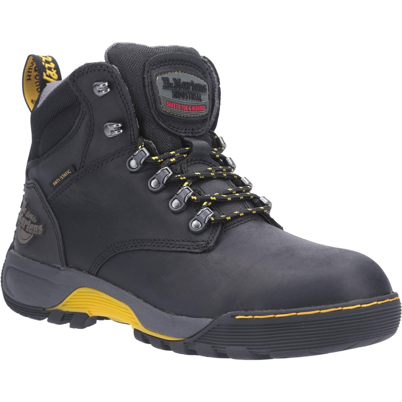 Dr Martens Ridge ST Lace Up Hiker Safety Boot - Black in Black