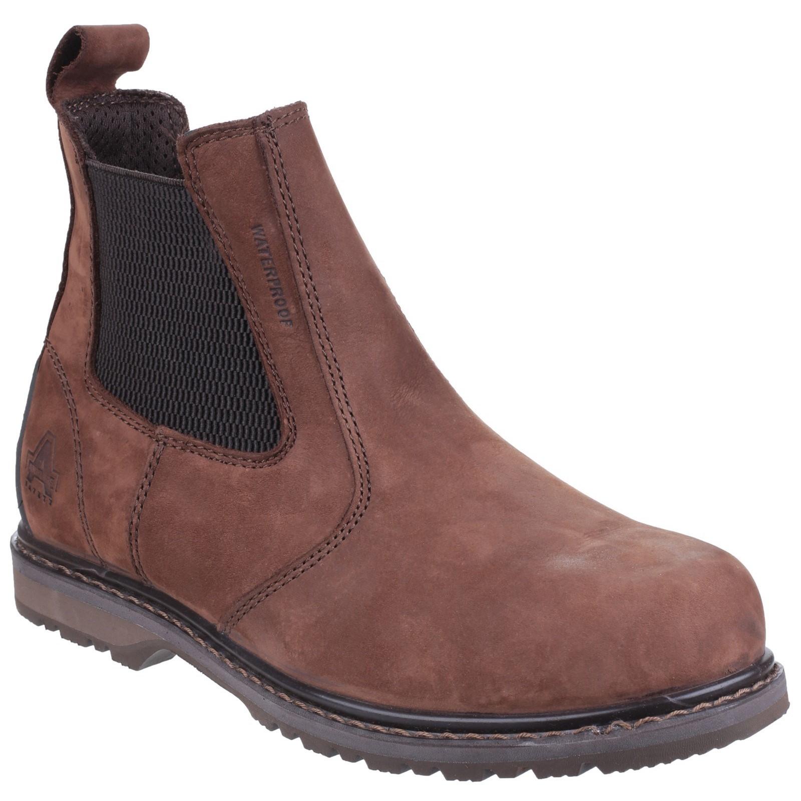 Amblers Safety AS148 Sperrin Lightweight Waterproof Pull On Dealer Safety Boot - Brown in Brown