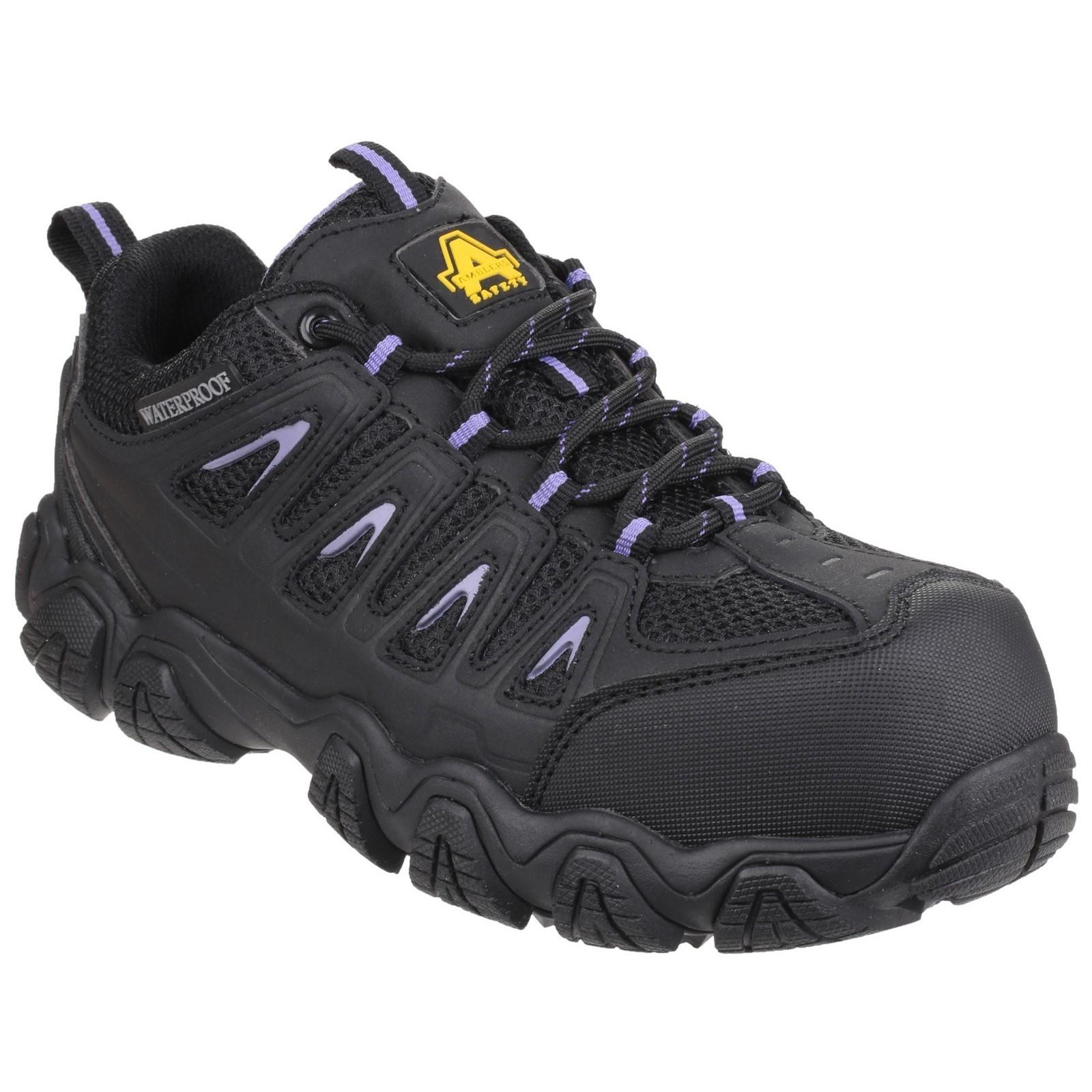 Amblers Safety AS708 Waterproof Non-Metal Ladies Safety Trainer - Black in Black