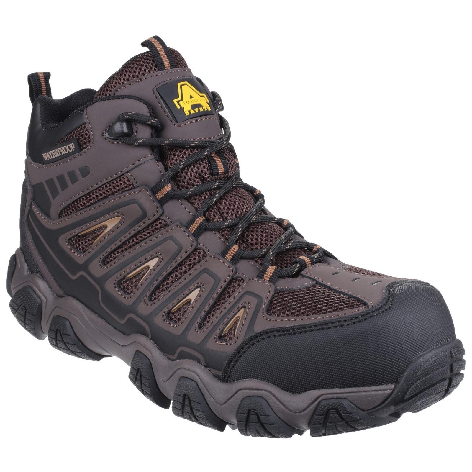 Amblers Safety AS801 Rockingham Waterproof Non-Metal Safety Hiker - Brown in Brown