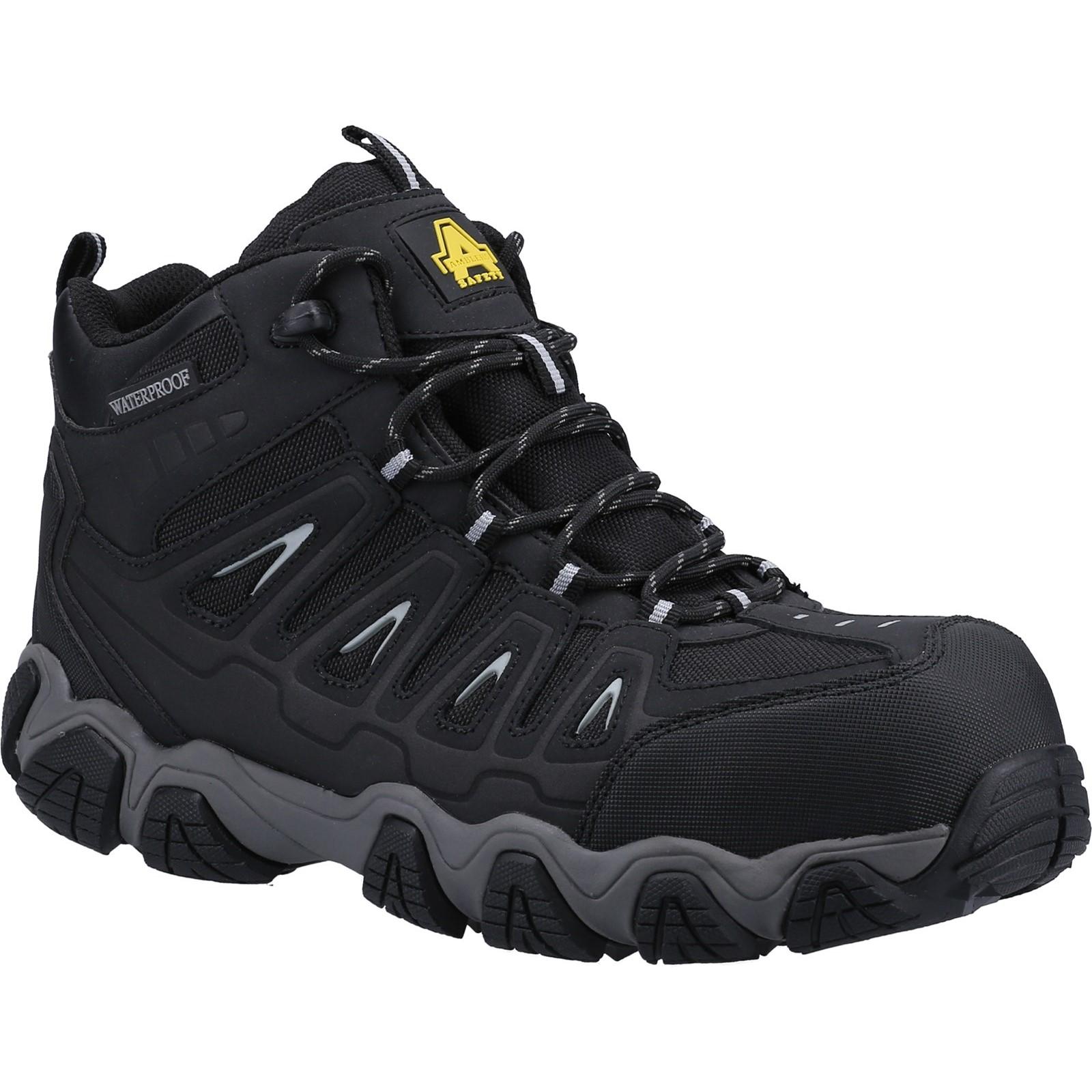 Amblers Safety AS801 Rockingham Waterproof Non-Metal Safety Hiker - Black in Black
