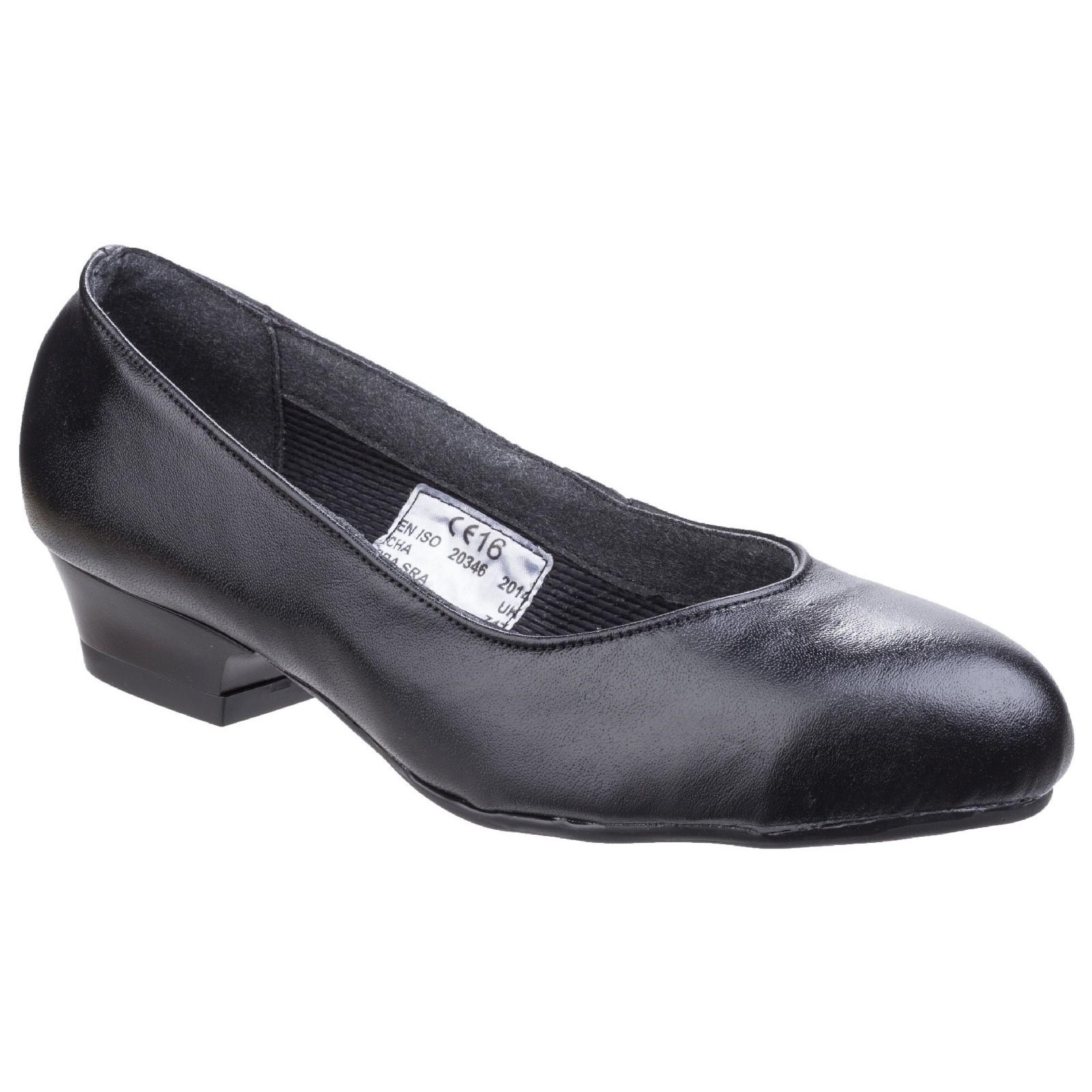 Amblers Safety Amblers Safety FS96 Women’s Safety Court Shoe - Black in Black