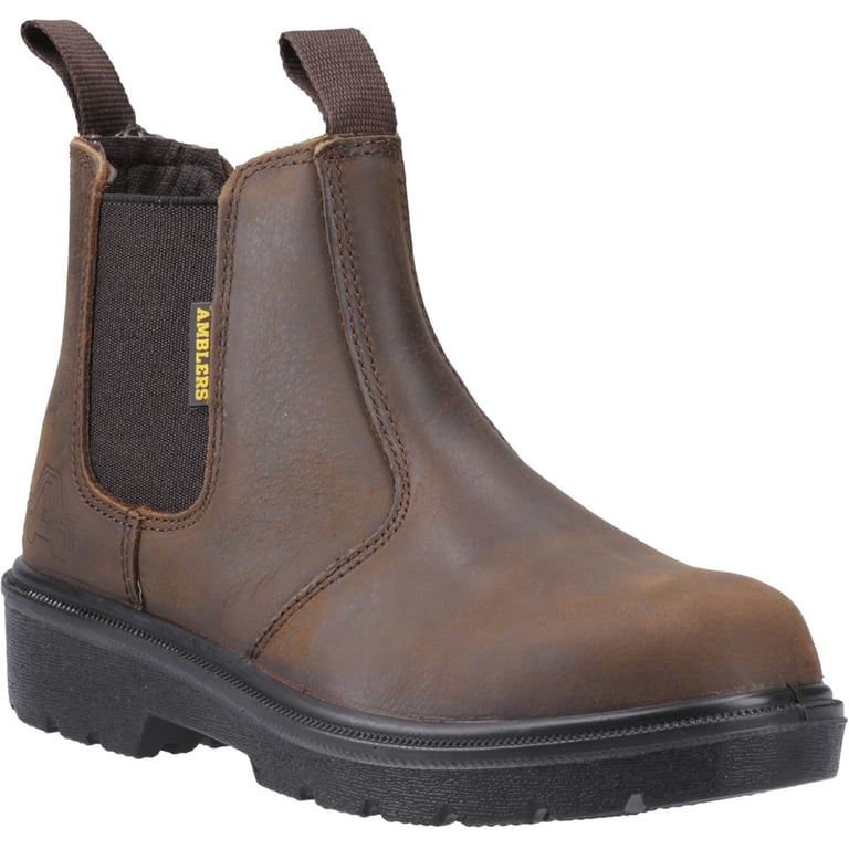 Amblers Safety FS128 Hardwearing Pull On Safety Dealer Boot - Brown