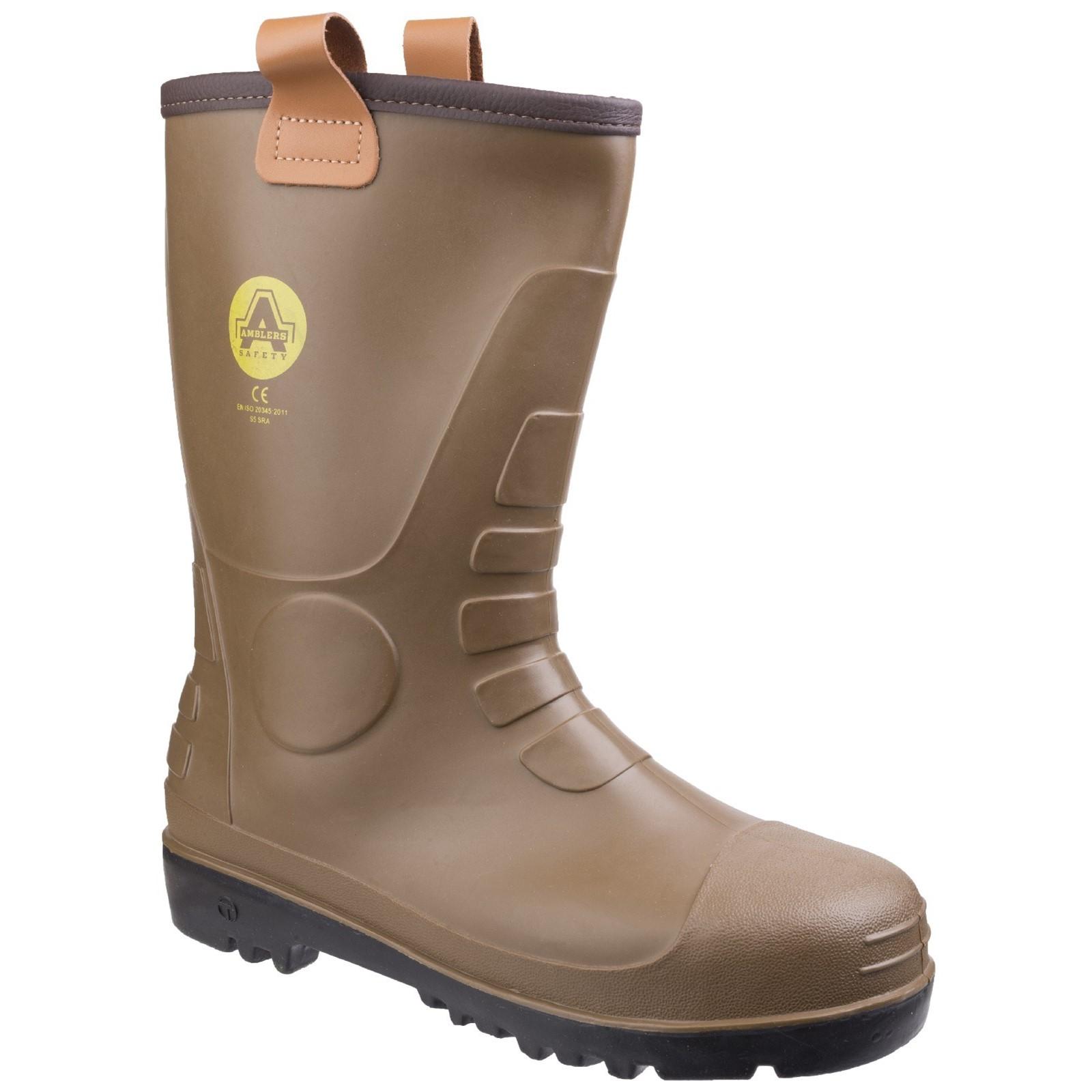 Amblers Safety FS95 Waterproof PVC Pull on Safety Rigger Boot - Tan