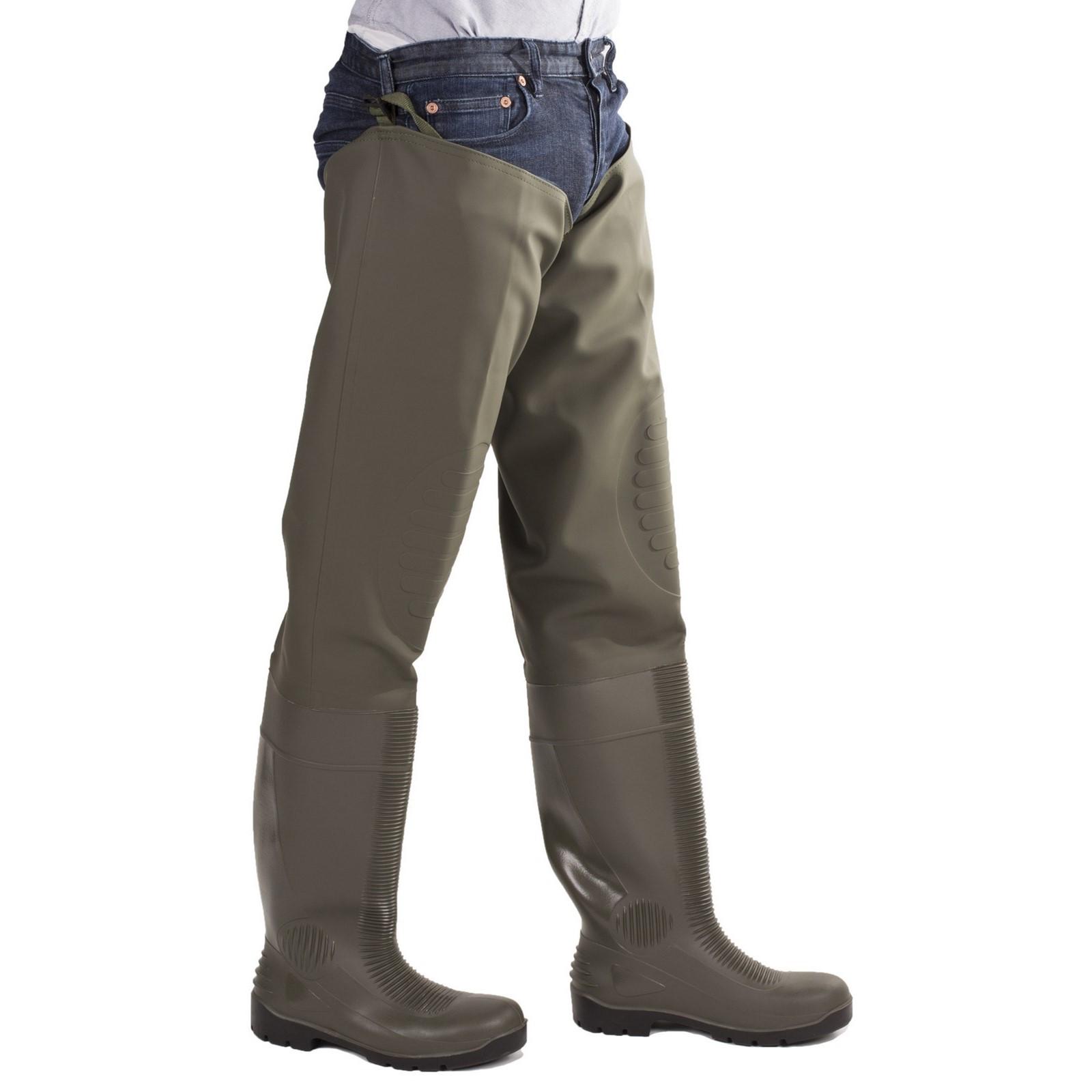 Amblers Safety Forth Thigh Safety Wader - Green in Green
