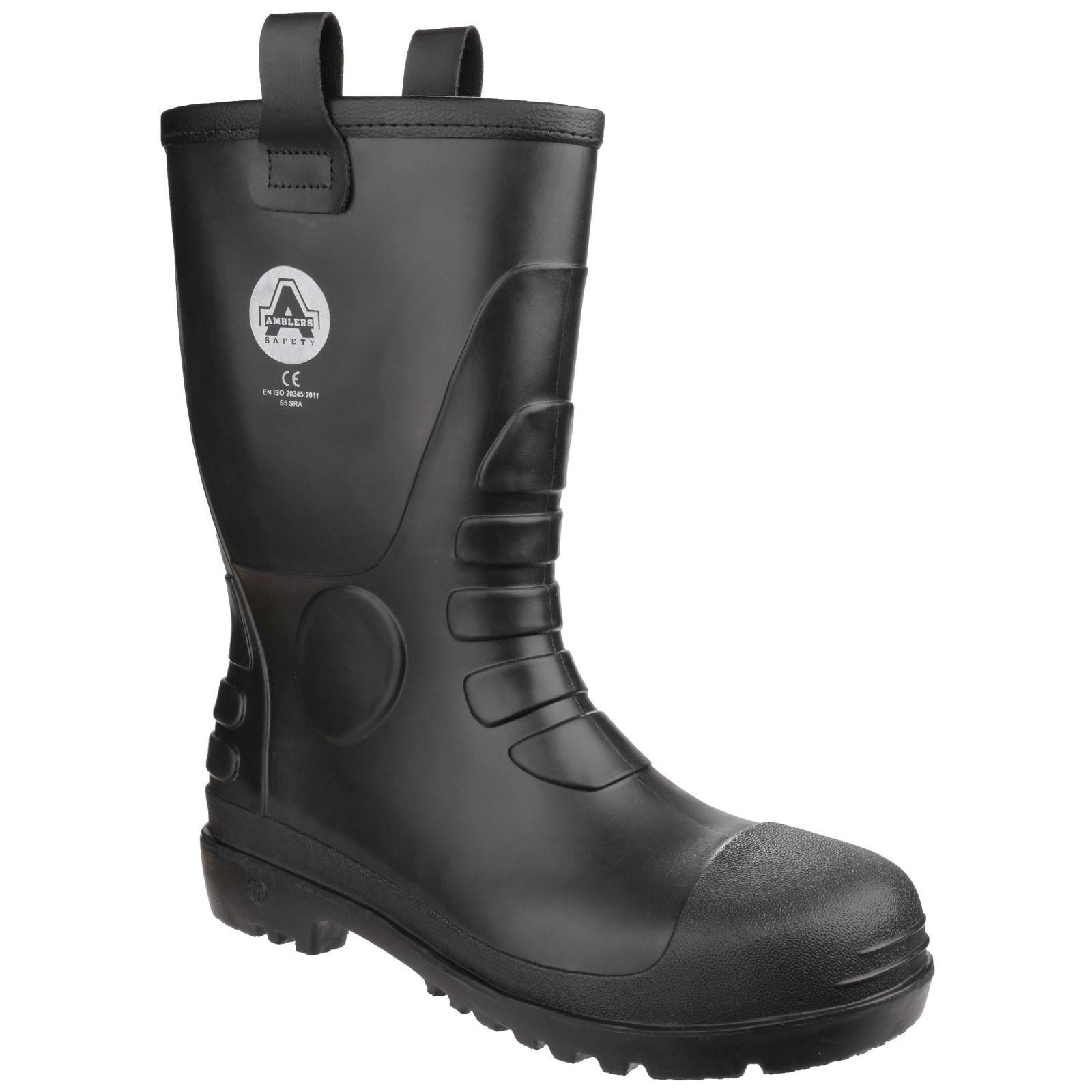 Amblers Safety FS90 Waterproof PVC Pull on Safety Rigger Boot - Black