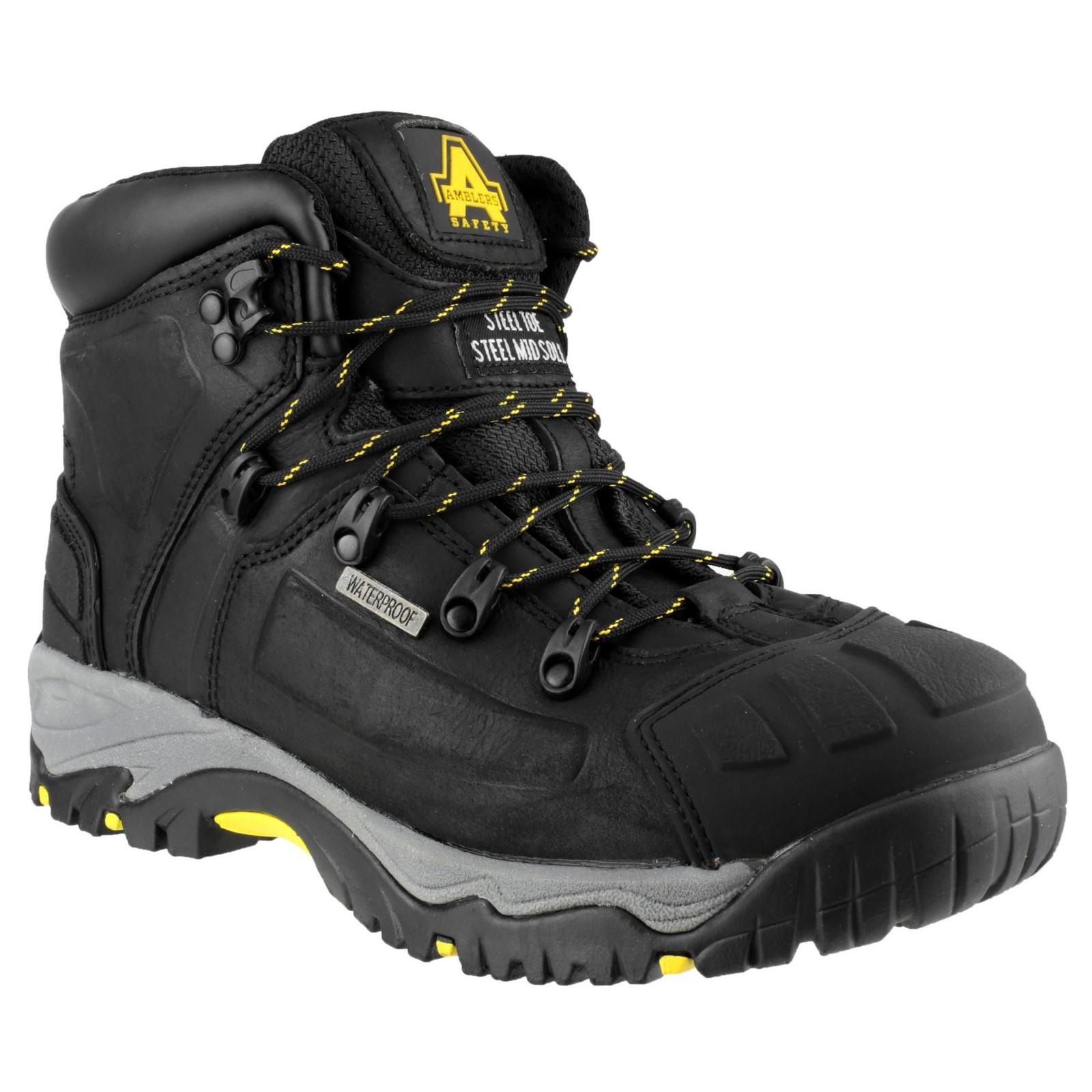 Amblers Safety Amblers Safety AS803 Waterproof Wide Fit Safety Boot - Black in Black
